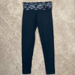 Victorias Secret PINK Yoga Pants Womens S Black Vintage Y2K Fold Over Low Rise